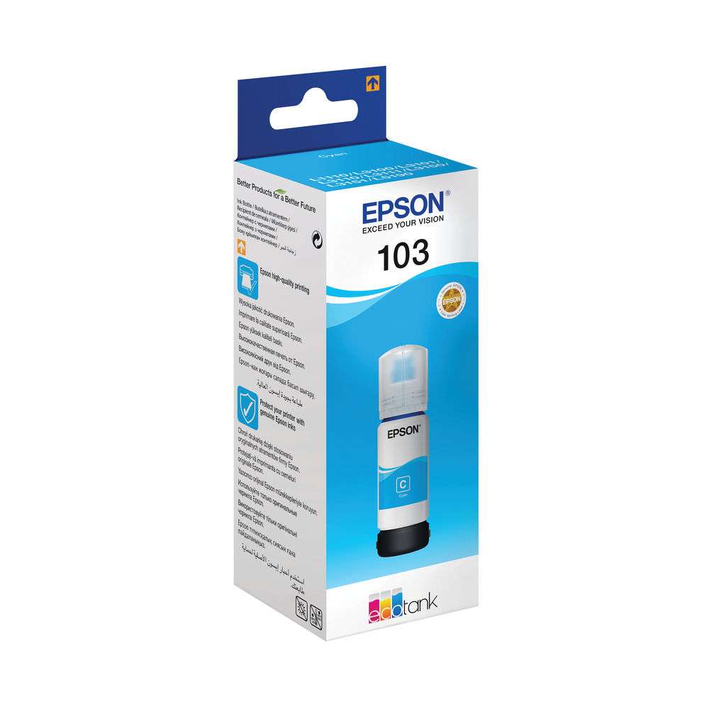Epson EcoTank 103 (T00S24) Cyan original tinta
