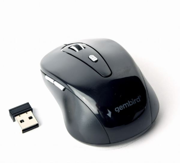 Gembird 6-button Wireless optical mouse, black